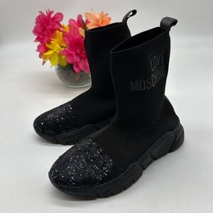 Love Moschino Black Stretchy Ankle Boots EU Size 36 BAB7136H
